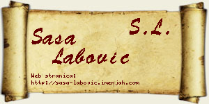 Saša Labović vizit kartica